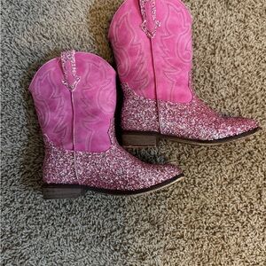Pink Glitter Cowboy Boots